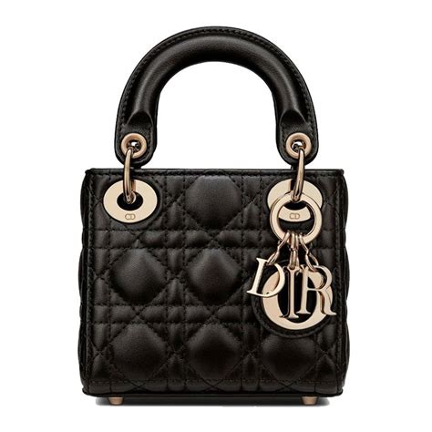 lady dior bag black lambskin|dior lambskin bag.